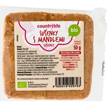 BIO Sušenky s mandlemi 50 g – COUNTRY LIFE