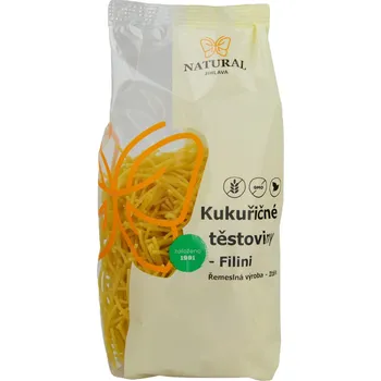 Příloha Kukuřičné těstoviny FILINI (vlasové nudle) bez lepku Natural Jihlava 250 g