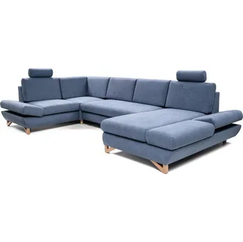 Sedací souprava Rozkládací rohová čalouněná sedací souprava s úlož. prostorem do U AVESTA modrá