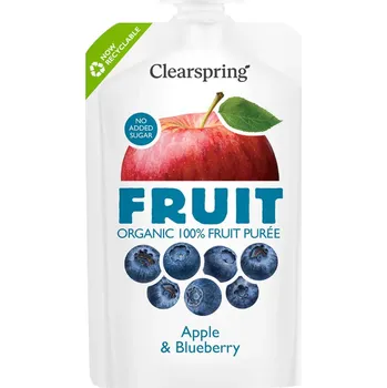 Ovocné pyré Jablko & Borůvky BIO - VEGAN - Clearspring 100g