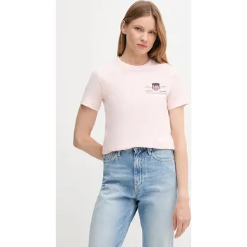 Oblečení a móda Bavlněné tričko Gant 4200277 růžová 30X, vel. L