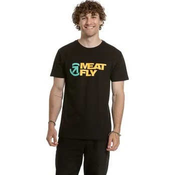 Meatfly pánské tričko Revital Yellow Black | Černá | Velikost M | 100% bavlna
