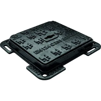 poklop Poklop pojezdový C250 pro revizní šachtu DAKOTA litinový s rámem 400 x 400 mm černý