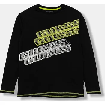 Chlapecké tričko Dětské bavlněné tričko s dlouhým rukávem Guess L5YI00.K8HM4.9BYA černá 99X, vel. 125-135