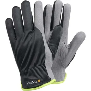 Pracovní rukavice RUKAVICE KOMBINOVANÉ mikrovlákno TEGERA 321 černá-šedá 8 (M)