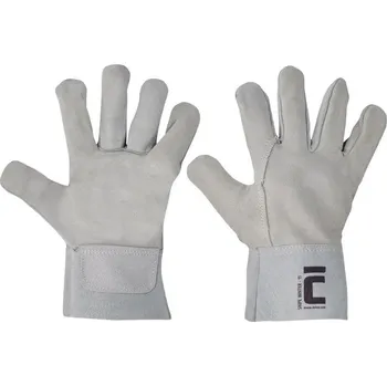 Pracovní rukavice RUKAVICE CELOKOŽENÉ zimní hovězí štípenka SNIPE Winter šedá 10 (XL)