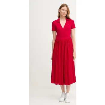 Dámské šaty Šaty Tommy Hilfiger WW0WW45733 červená 33X, vel. S