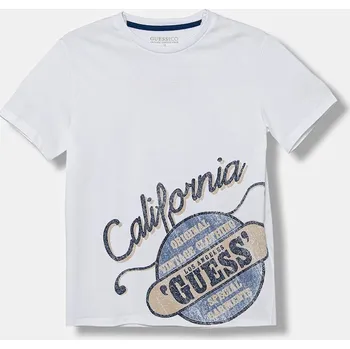 Chlapecké tričko Dětské bavlněné tričko Guess L5YI28.K8HM4.9BYA bílá 00X, vel. 158-166