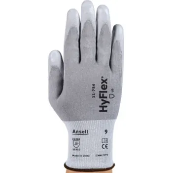 Pracovní rukavice RUKAVICE PROTIŘEZNÉ povrstvené PU HYFLEX 11-754 šedá 11 (2XL)