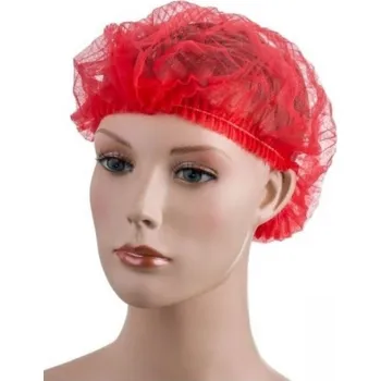 Jednorázový oděv ČEPICE Síťka jednorázová PD-CLIP-R červená L - 53 cm