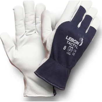 Pracovní rukavice RUKAVICE KOMBINOVANÉ kozinka TACTYL modrá-bílá 10 (XL)