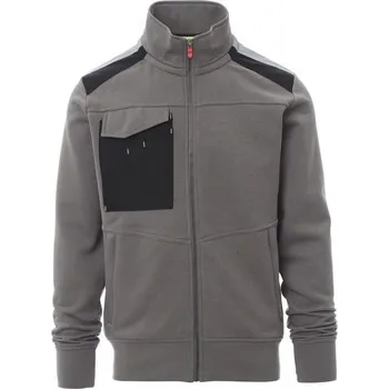 Pánská mikina MIKINA propínací bavlna+PES teplákovina WORK 2.0 kouřová 13007 5XL