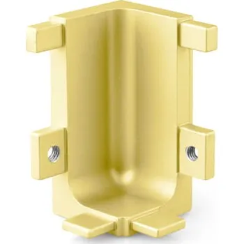 Nábytkové kování Paradox Slitinový vnitřní roh pro profily OLYMP - L / Zlatý matný