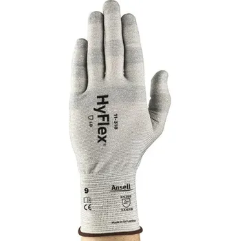 Pracovní rukavice RUKAVICE PROTIŘEZNÉ nepovrstvené HYFLEX 11-318 šedá 6 (XS)