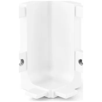 Nábytkové kování Paradox Slitinový vnitřní roh pro profily OLYMP - L / Bílý matný