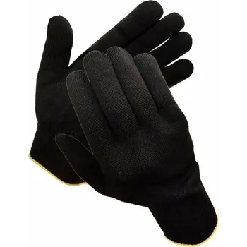 Pracovní rukavice RUKAVICE TEXTILNÍ pletené nylon ANTICUT MK1 černá 7 (S)