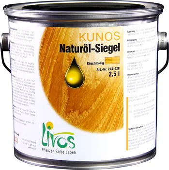 Olej na dřevo LIVOS KUNOS 244.002 lak na bázi přírodního oleje bezbarvý 2,5 L