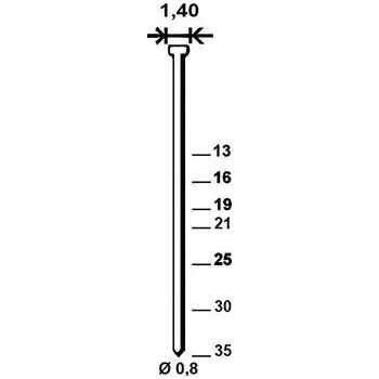 Hřebík ALSAFIX hřeb se závěrnou hlavou JA 16 mm z ocelového drátu pozinkováno (20000ks)