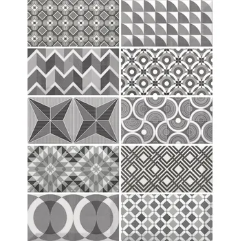 Mýdlenka METRO obklad Patchwork B&W 7,5x15 (EQ-10D) (0,136m2)