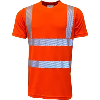 Pánské tričko TRIČKO krátký rukáv High Vis SALINA oranžová reflexní 3XL