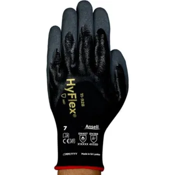 Pracovní rukavice RUKAVICE PROTIŘEZNÉ A TEPELNÁ RIZIKA do 100°C HYFLEX 11-928 černá 8 (M)