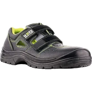 Pracovní obuv SANDÁLY ocelová tužinka UPPSALA 3235 S1 FO SR černá-zářivě zelená 44