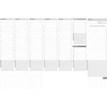 Kalendář Stolní plánovač A2 - týd. mapa - 30 listů - antistres