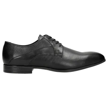 Pánské polobotky Černé Kožené Společenské Polobotky Pro Muže Wojas 1016351 41