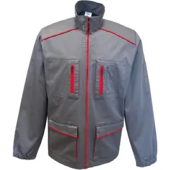 Pracovní zástěra BLŮZA bavlna+PES REX šedá-červená 40/182