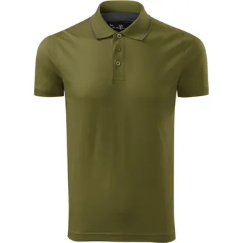 Pánská košile POLOKOŠILE krátký rukáv 100% bavlna jednolíc GRAND 259 avocado green A3 3XL