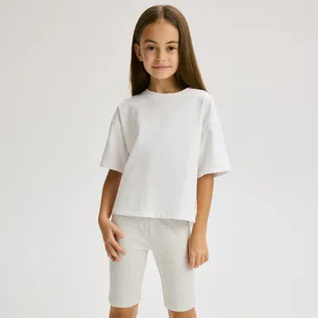 Dívčí sukně Reserved - Bavlněná sada - světle šedá - 741EX-09M - 741EX-09M-164