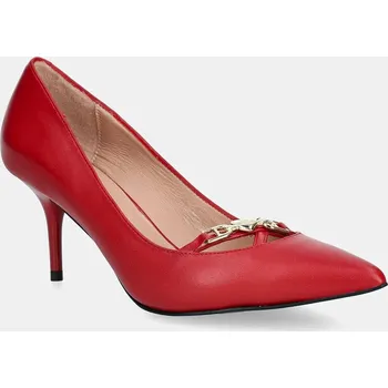 Dámské lodičky Kožené lodičky Love Moschino červená barva, JA10277G1NIA0500 33X, EUR 38