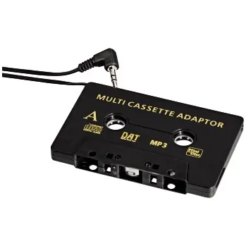Audio kabel Hama kazetový adaptér do automobilu, pro smartphony, MP3 přehrávače, CD přehrávače, jack 3,5 mm