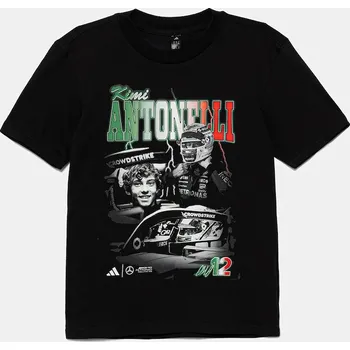 Dětské bavlněné tričko adidas Performance MERCEDES KD7301 černá 99X, vel. 128