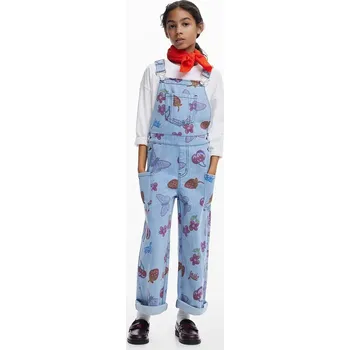 Dětské džínové lacláče Desigual 25WGDD01 modrá 50X, vel. 128