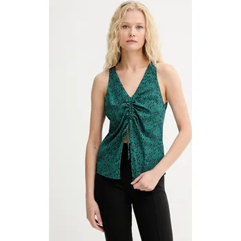 Dámská halenka Bavlněná halenka Renewed creative upcycling koszulowy.top zelená 77X, vel. M/L