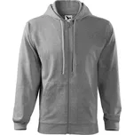 MIKINA propínací bavlna+PES teplákovina ZIPPER 410 tmavě šedý melír 12 L
