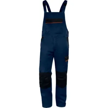 Pracovní zástěra KALHOTY lacl PES+bavlna M1SA2 námořnická modrá-oranžová L
