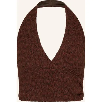 Guess Dámský Cropped Top Naleny, tmavě hnědá / černá, 36