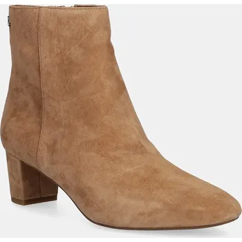 Dámské kozačky Semišové boty Lauren Ralph Lauren Demi dámské, béžová barva, na podpatku, 802974504001 802974504001.260 80X, EUR 39.5