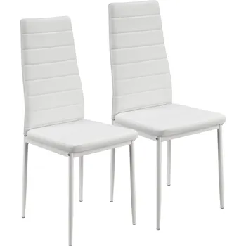 Jídelní židle FurniGO Sada 2 jídelních židlí Loja - bílá