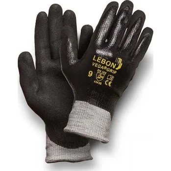 Pracovní rukavice RUKAVICE PROTIŘEZNÉ povrstvené nitrilem VEGA/GRIP černá 11 (2XL)