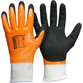 Pracovní rukavice RUKAVICE PROTIŘEZNÉ A TEPELNÁ RIZIKA do 100°C STOP-OILCUT oranžová-černá 9 (L)