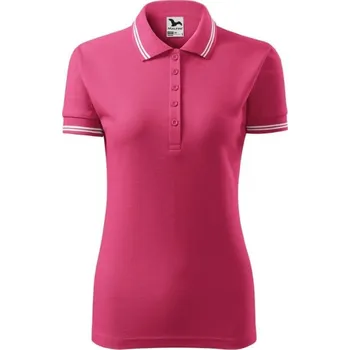 Pánská košile POLOKOŠILE krátký rukáv dámská bavlna+PES pique URBAN 220 purpurová 40 L