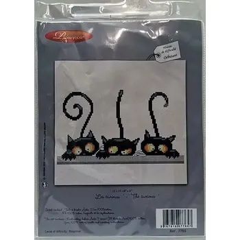 Vyšívací vzor Sada na vyšívání PR7765 Kočky (Vyšívání The Curious)