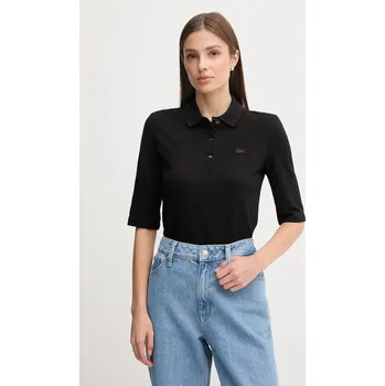 Pánské tričko Bavlněné tričko Lacoste černá barva PF0503 99X, vel. 34