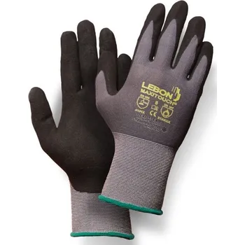 Pracovní rukavice RUKAVICE POVRSTVENÉ nitril (dlaň) MAXITOUCH šedá-černá 7 (S)