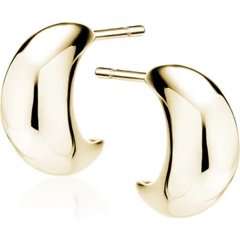 Náušnice Pozlacené stříbrné náušnice půlkruhy - Meucci SLE498