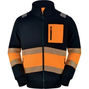 Pánský zimní kabát BUNDA High Vis 100% PES SHERPAHV zářivě oranžová-černá M