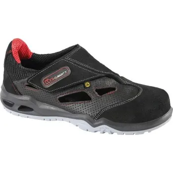 Pracovní obuv SANDÁLY kompozitní tužinka, nM JET S1 ESD SRC černá-červená 44